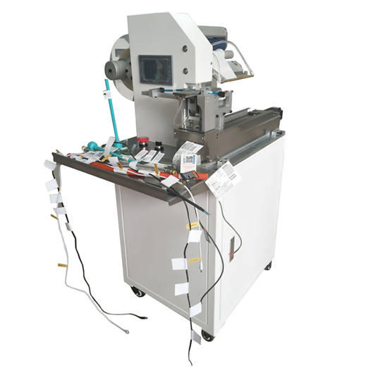 Automatic cable adhesive sticker labeling machine for wire harness  