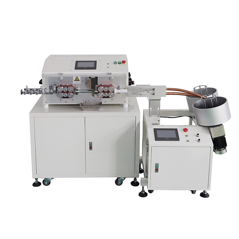 Long Wire cutting Stripping Machine With Coiling System 