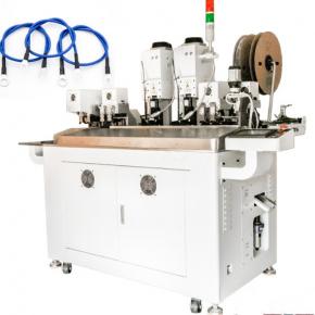 Automatic Heat-shrink Tubing cutting Inserting and Crimping Machine for both end
