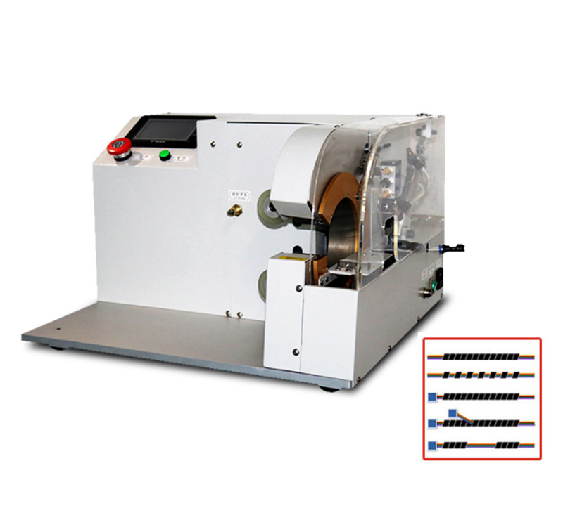 Automatic electric tapping wrapping equipment for long wire 