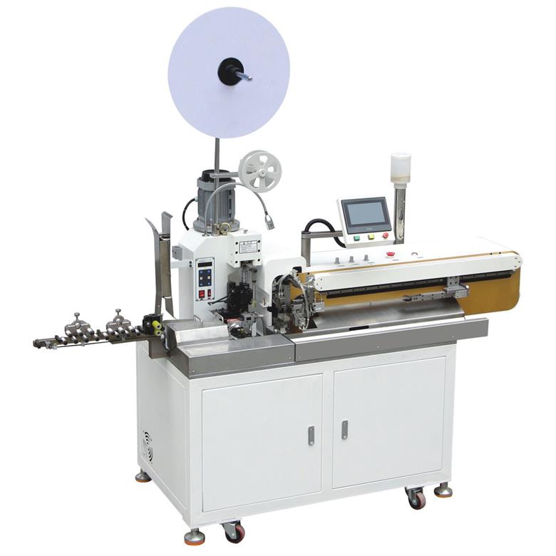 Full automatic 5 Wire cutting and striping twisting tinning terminal crimping machine