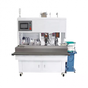Four-core sheathed power cable stripping crimping machine